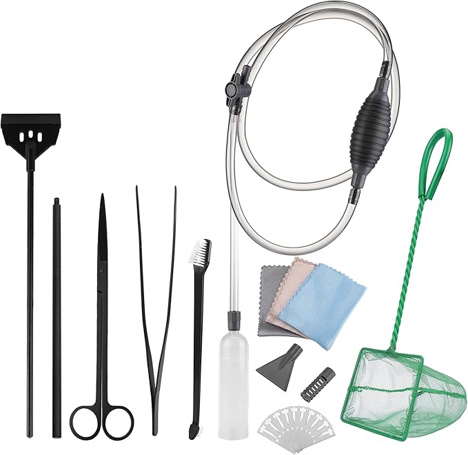 7 Pieces Fish Tank Vacuum Gravel Cleaner Kit by Filhome