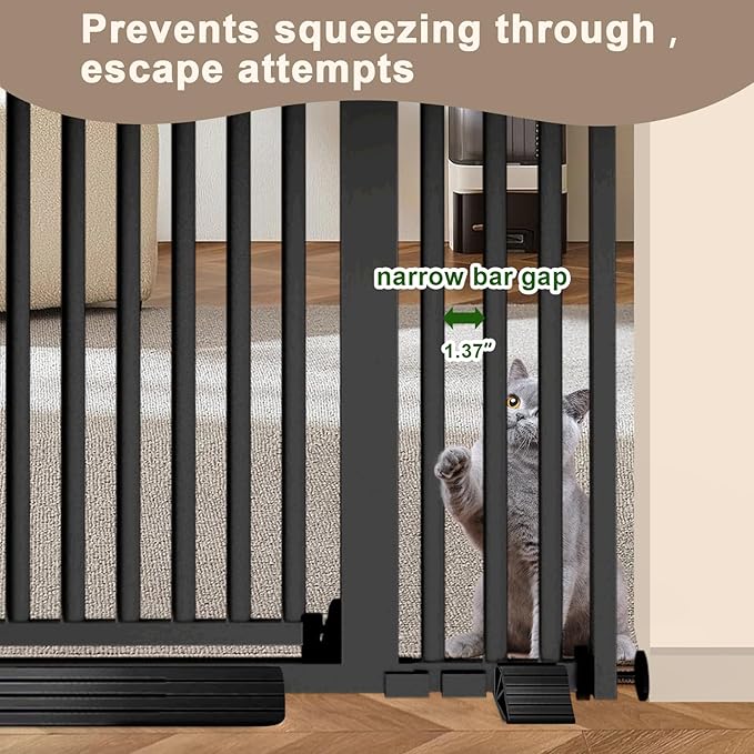 67" High Extra Tall Cat Gate for Doorway, 29.5-49.21" Extra Wide Pet Gate - Image 3