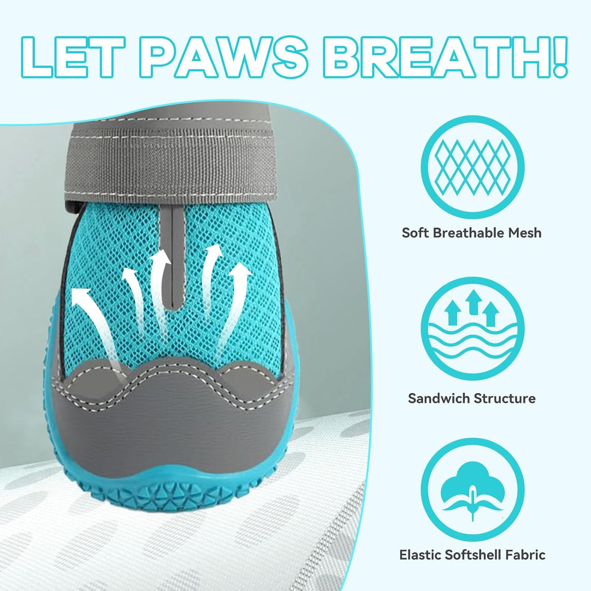 Dog Booties,Waterproof Dog Shoes for Large Medium Small Dogs