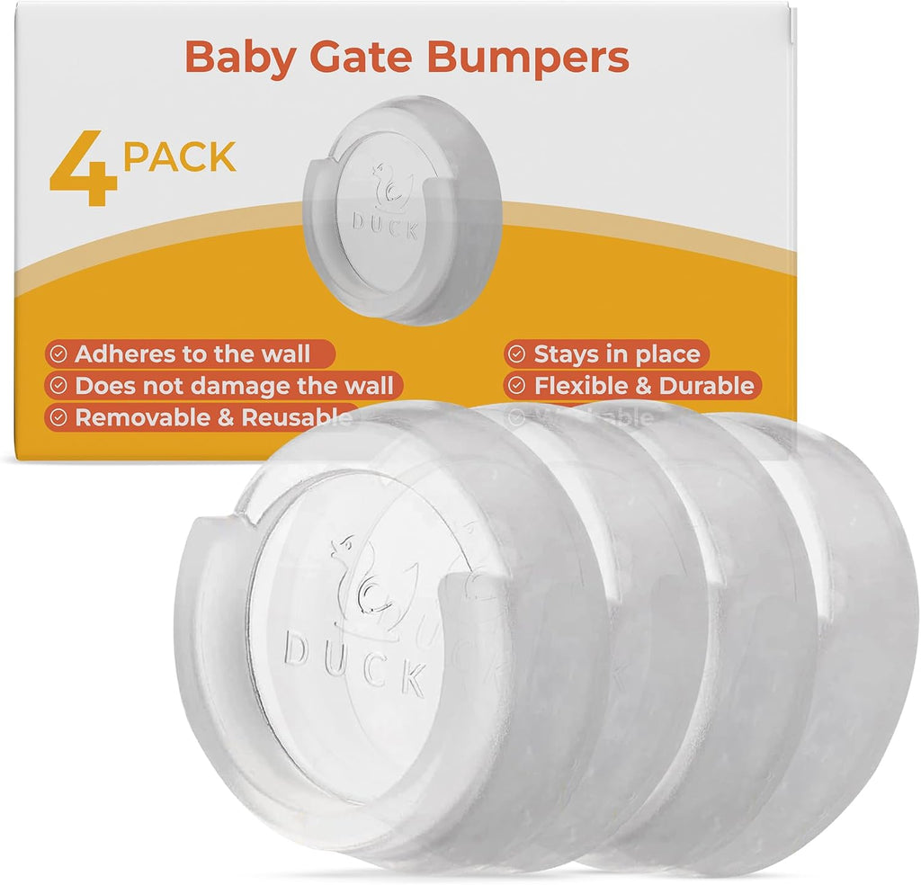 Wall Protector for Baby Gate - Self-Adhesive Clear Doorway Guard - 4 Pack