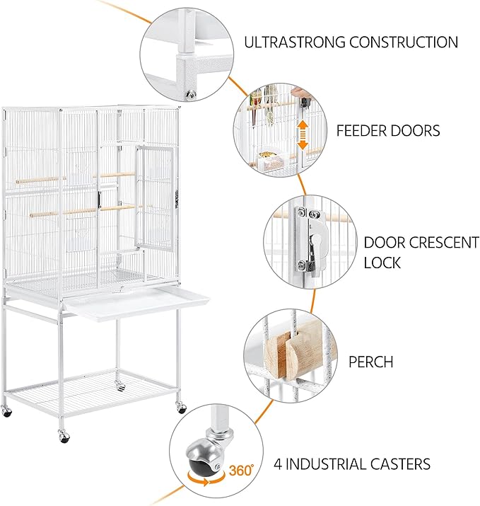 Topeakmart 54-inch Flight Bird Cage - Image 2