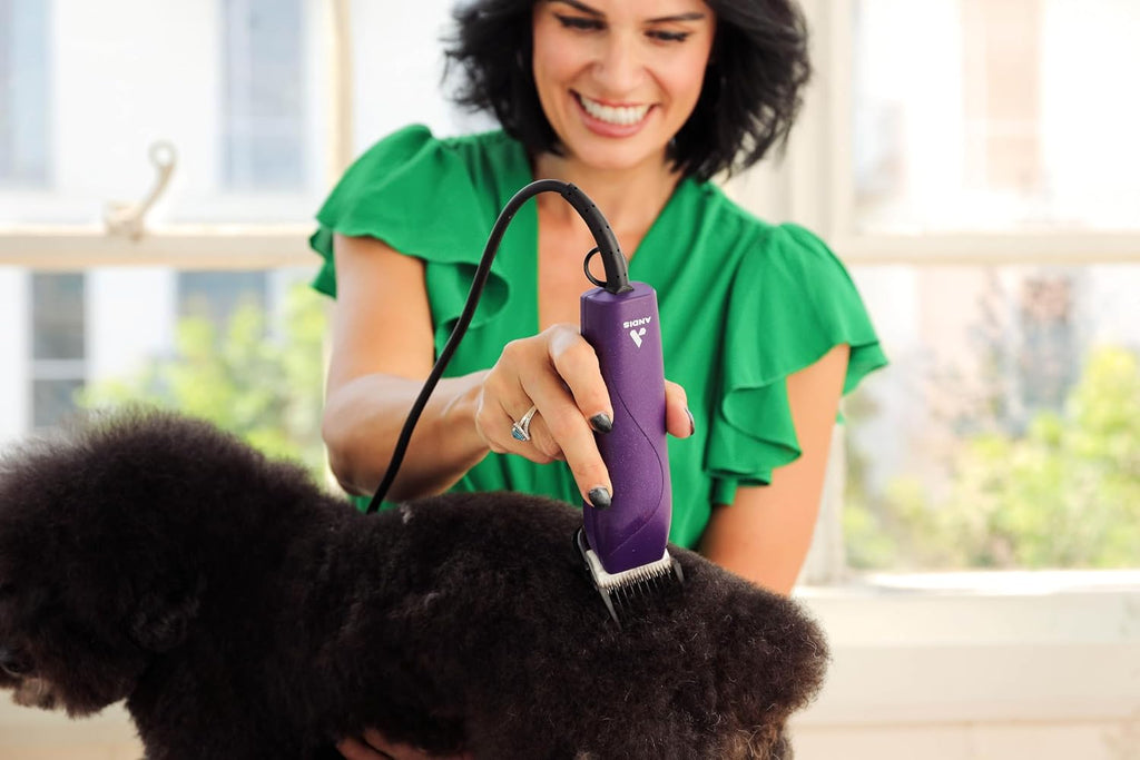 Andis 24820 EasyClip 7-Piece Detachable Ceramic Blade Clipper Kit, Purple
