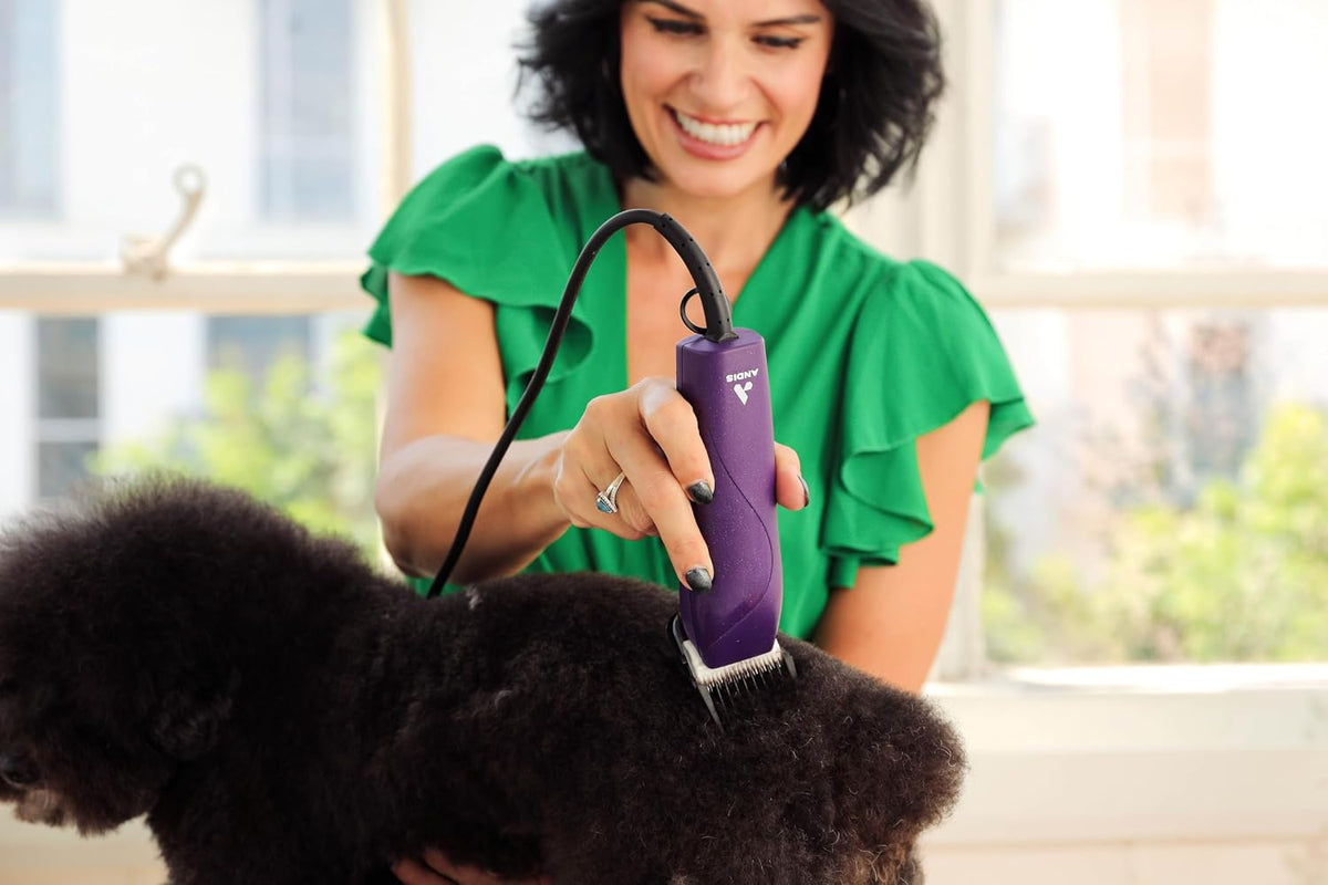 Andis 24820 EasyClip 7-Piece Detachable Ceramic Blade Clipper Kit, Purple