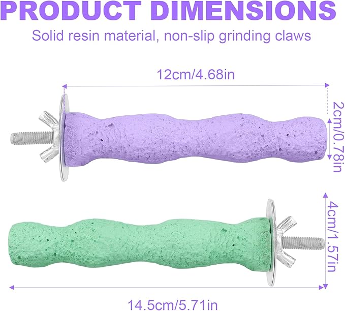 2pcs Bird Beak Grinding Stone, Resin Anti-Slip Beak Grinder Stone Bird Nail - Image 2