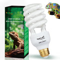 UVB Bulb for Reptiles, 5.0 26W UVB Light for Reptiles, Hygger zoo UVA UVB Reptile Light Bulb Reptile UVB Bulb UVB Light for Hermit Crab Snake Chameleon Reptile Lamp Terrarium Lamp for Tropical Reptile