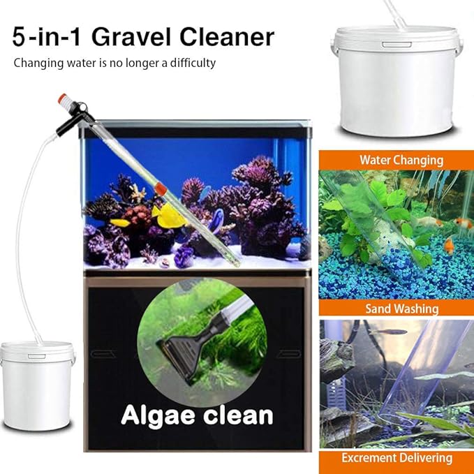 Aquarium Gravel Cleaner Siphon Fish Tank Vacuum Cleaner - Image 3