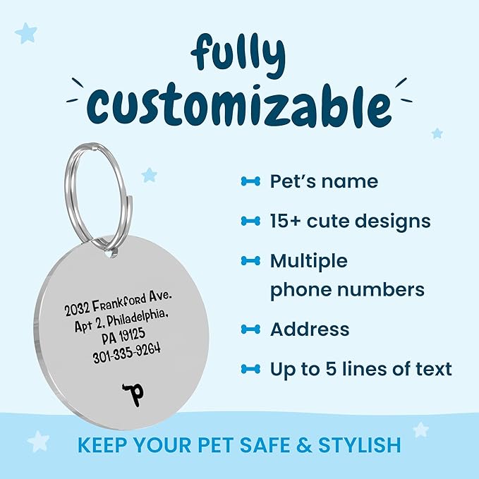 PawFurEver Custom Engraved Pet ID Tag – Personalized Dog Name Tag - Image 3