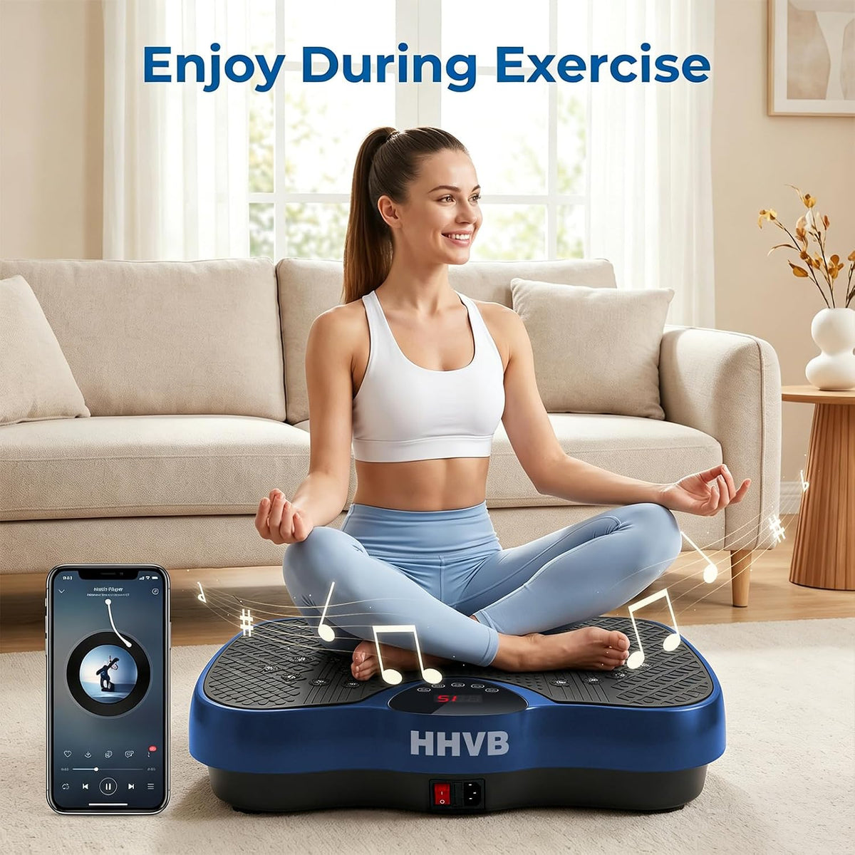 Vibration Plate Machine for Lymphatic Drainage,Loss Weight,Circulation,180W Tested Power Motor,Full-Body Workout Excercise Platform with Resistance Bands,Fitness Equipment