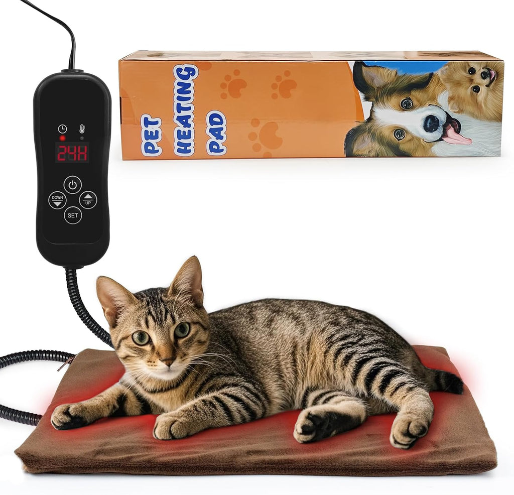 NAMOTEK Pet Heating Pad, Safe Electric Heating Pad for Dogs and Cats Indoor Warming Pad with Auto Constant Temperature 15.7" x 12"