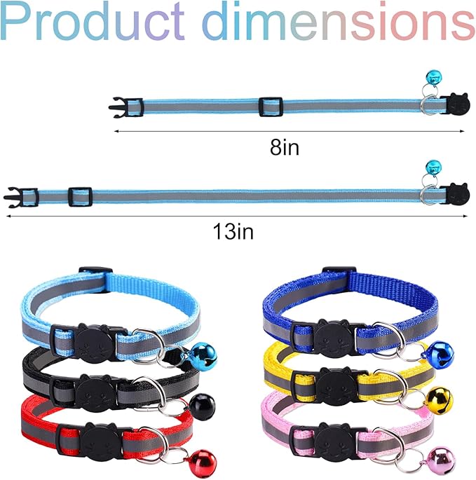 12 Pcs Reflective Breakaway Cat Collars - Image 2