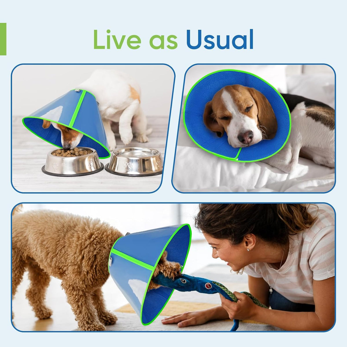 Soft Dog Cone Collar to Stop Licking After Surgery, Mesh Breathable Pet Recovery Collar for Large Medium Dogs, Elizabethan Cone Alternative(XXL)