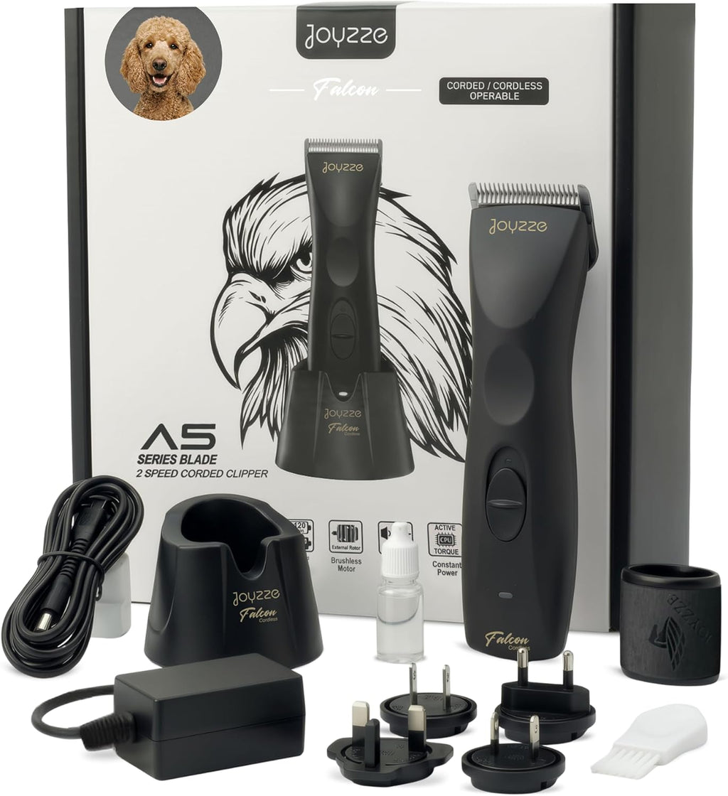 Falcon 2 Speed Cordless Dog Clippers - Professional Grooming, Teal