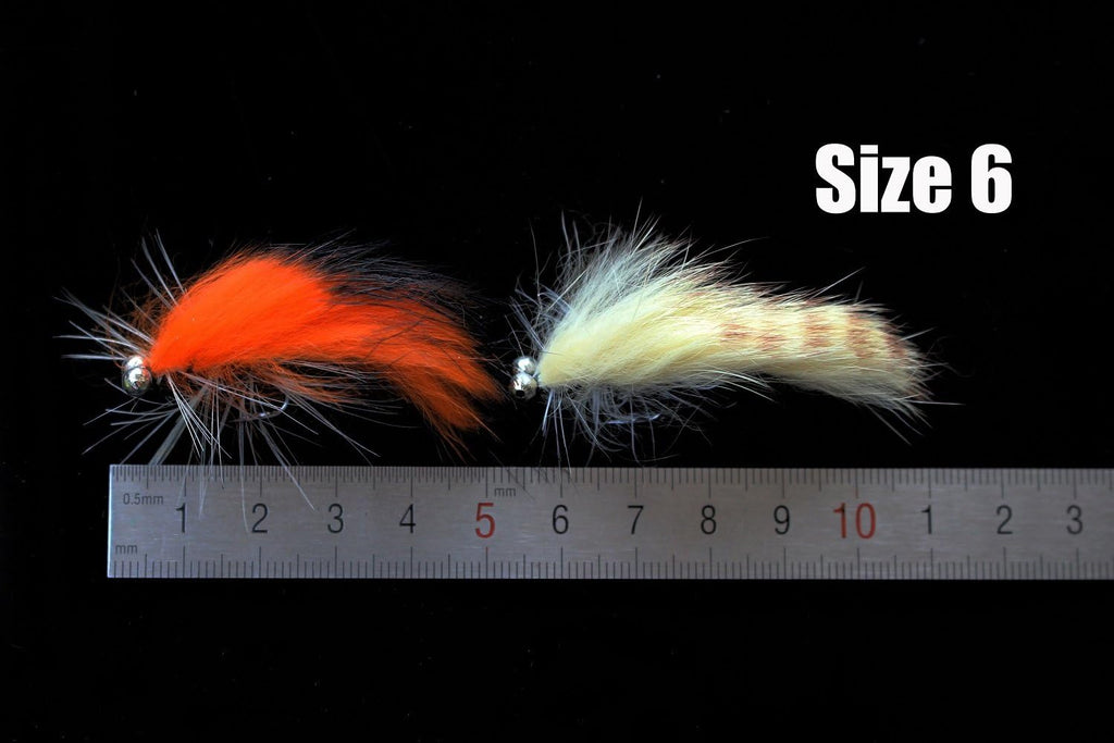 Tigofly 12pcs Weighted Head Zonker Streamer Trout Fly Fishing Flies Size #6