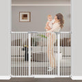 40.5"-54.7" Baby Gates for Doorways, 40.5" Tall Dog Gate Indoor, Walk Through by FlowerFrail