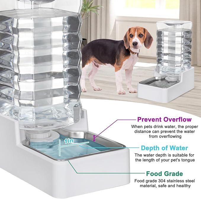 Automatic Pet Water Dispenser: 9L Gravity-Fed Stainless Steel Bowl - Image 5