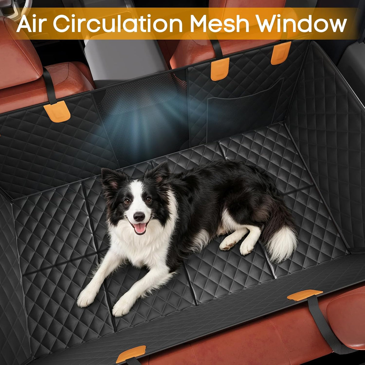 Dog Car Seat Cover for Back Seat, Hard Bottom Back Seat Extender