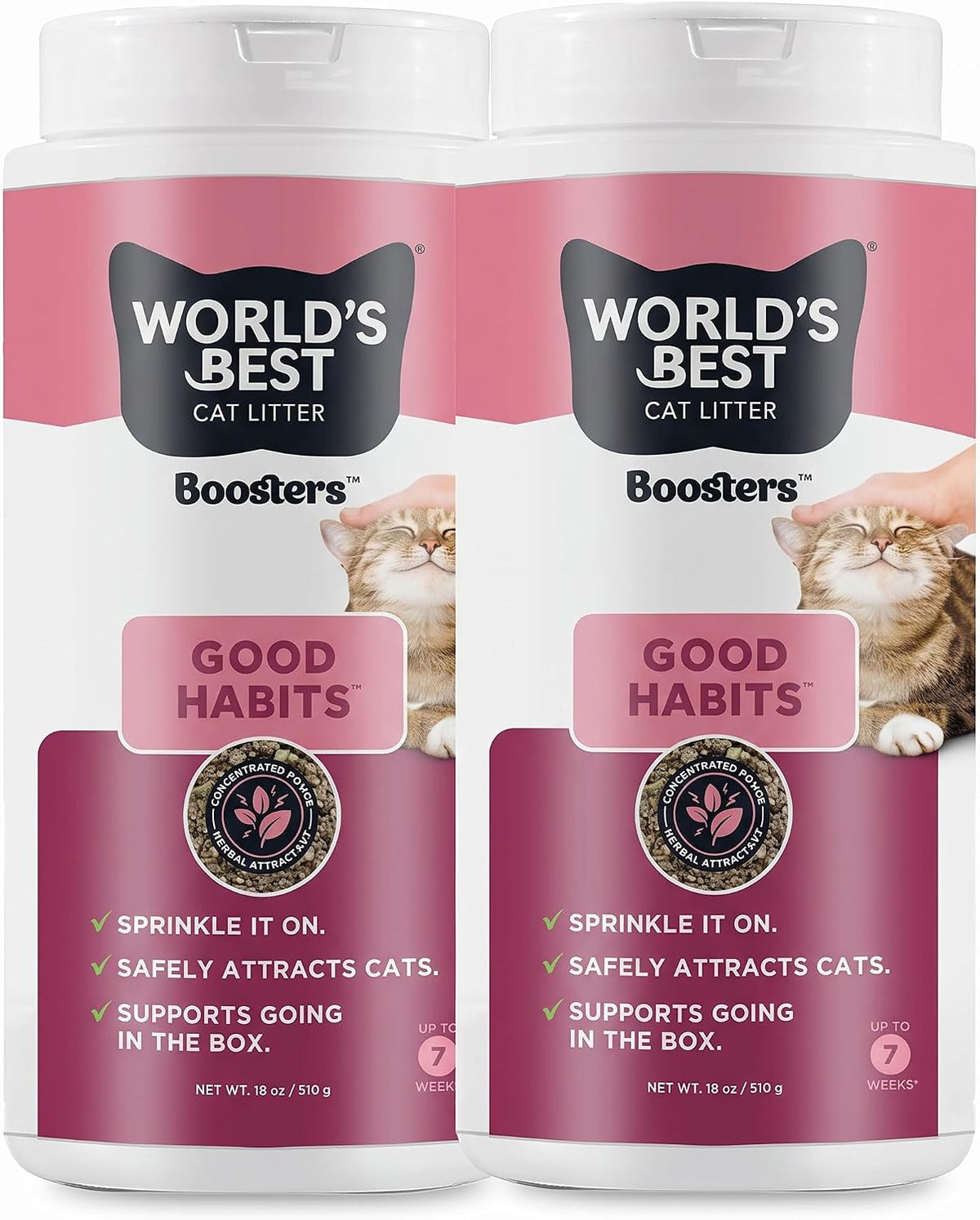World's Best Cat Litter Boosters Good Habits Additive, 18 oz Canister