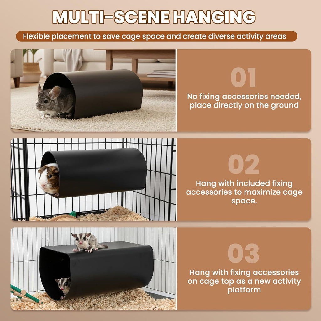 NEWTRY Chinchilla Hanging Cooling Tunnel, Multi-Functional Hideout Tubes