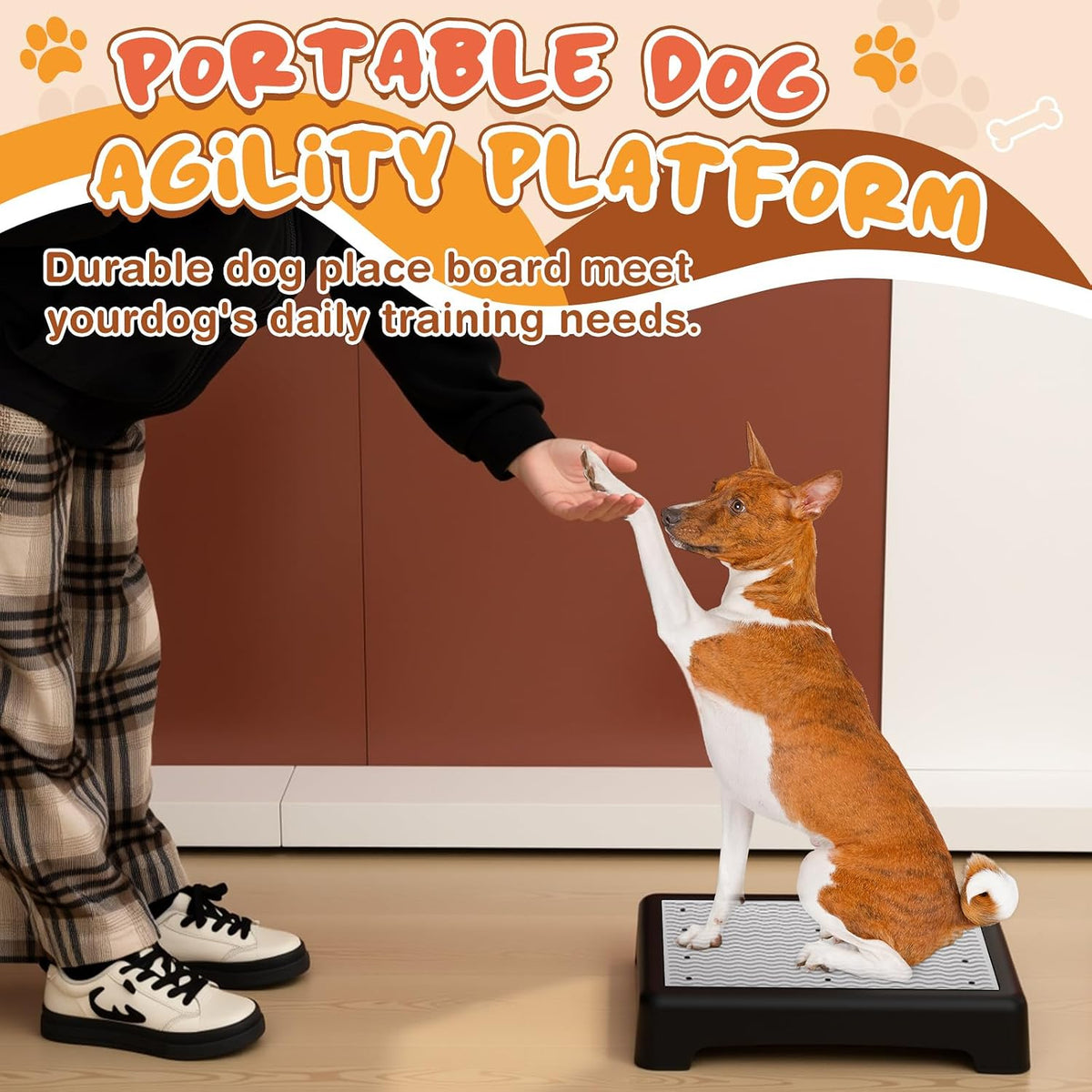 Chunful 2 Pcs Dog Training Platform, Dog Place Board with Non-skid Surface