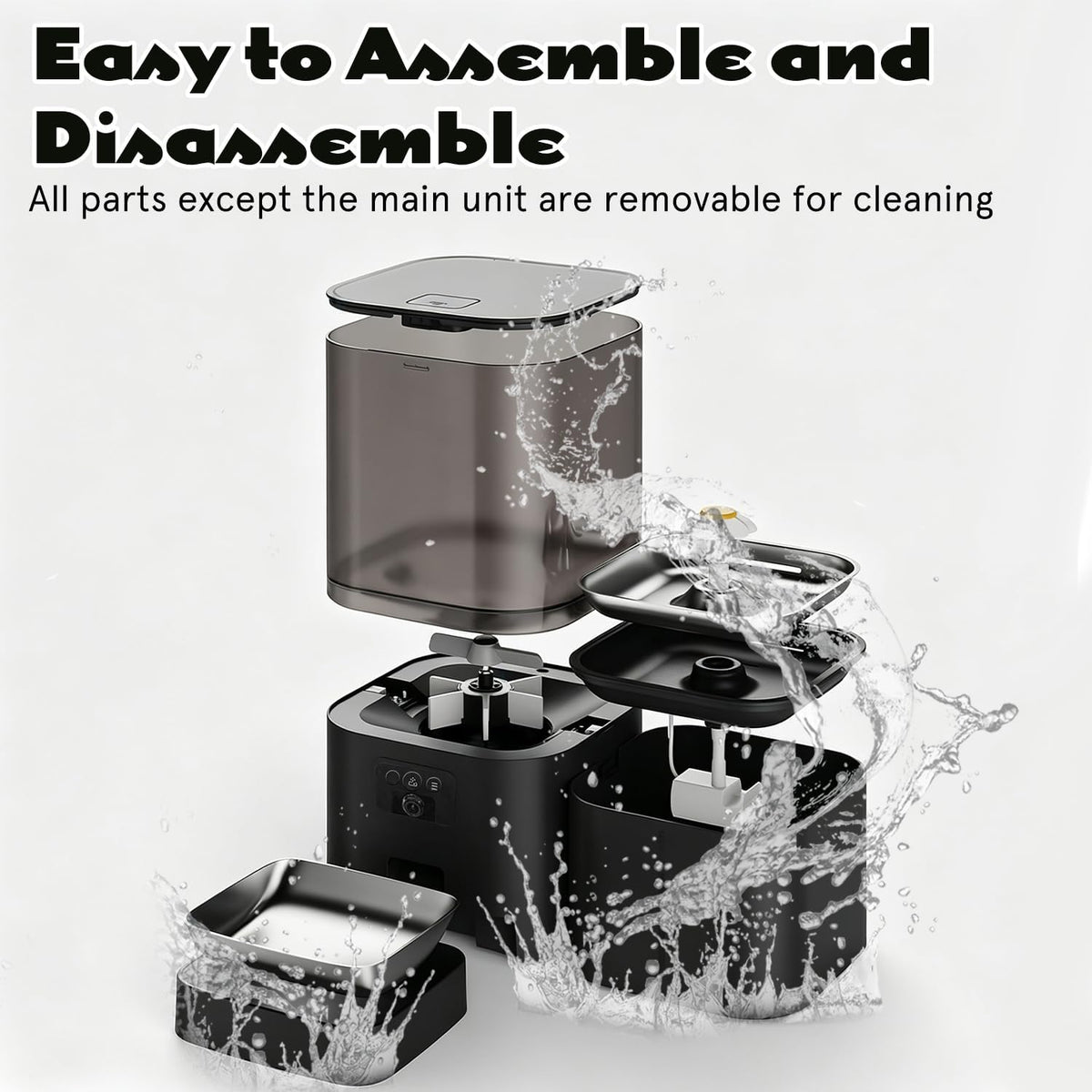 Automatic Cat Feeder with Camera, 2-in-1 Cat Food & Water Dispenser