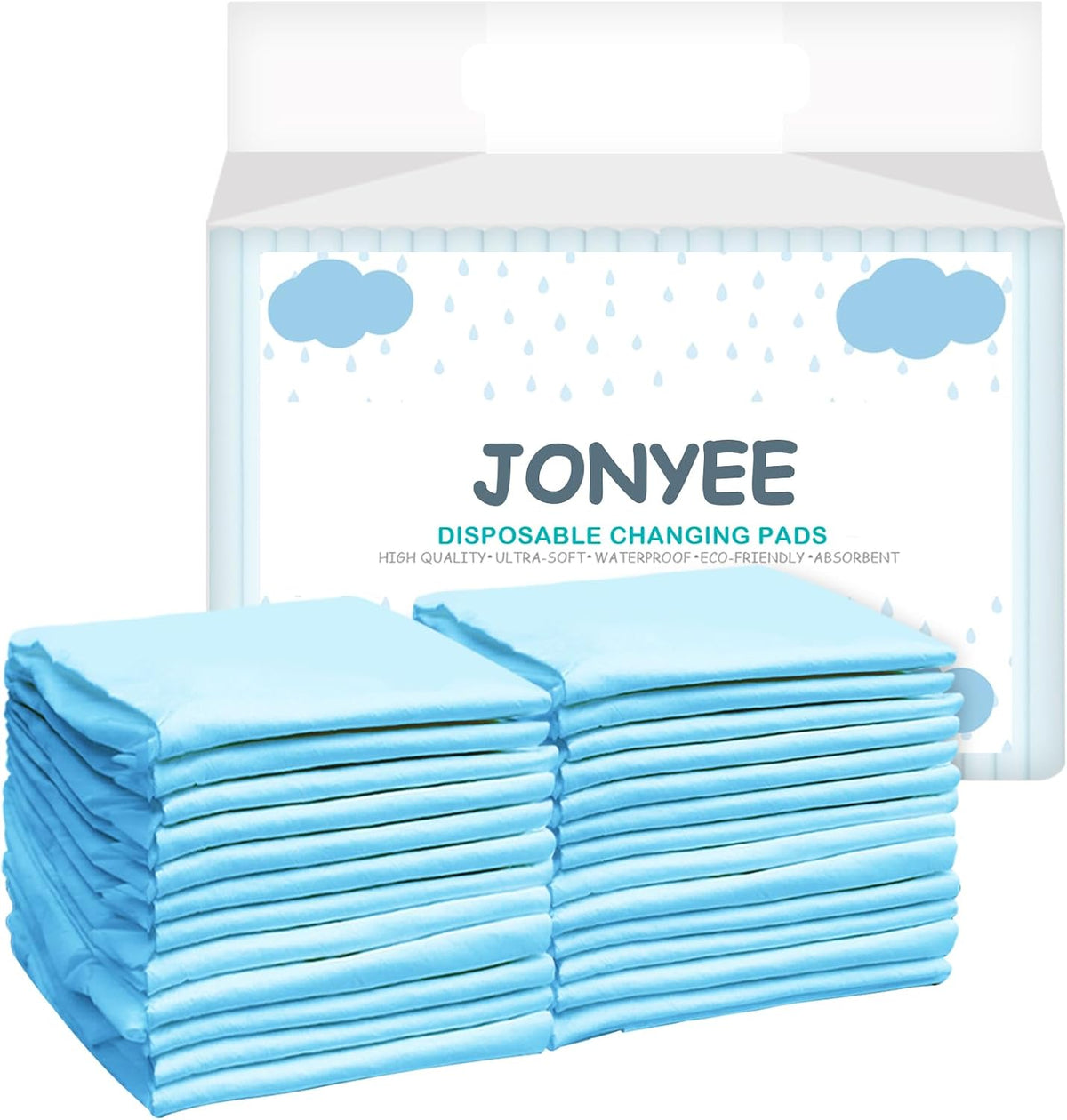 Disposable Pads for Changing Diapers with Super Absorbent and Leak Proof, 17"x 24" 4-Layer Quick Dry Pet Pads for Dogs Pee Training,Soft for Newborn Baby and Incontinence Adults -Blue(50P)