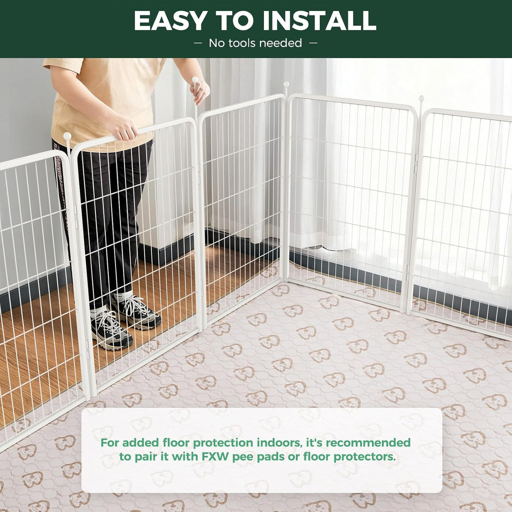 FXW Rollick Dog Playpen, Indoor, Yard & RV Camping, 40" H, 8 Panels