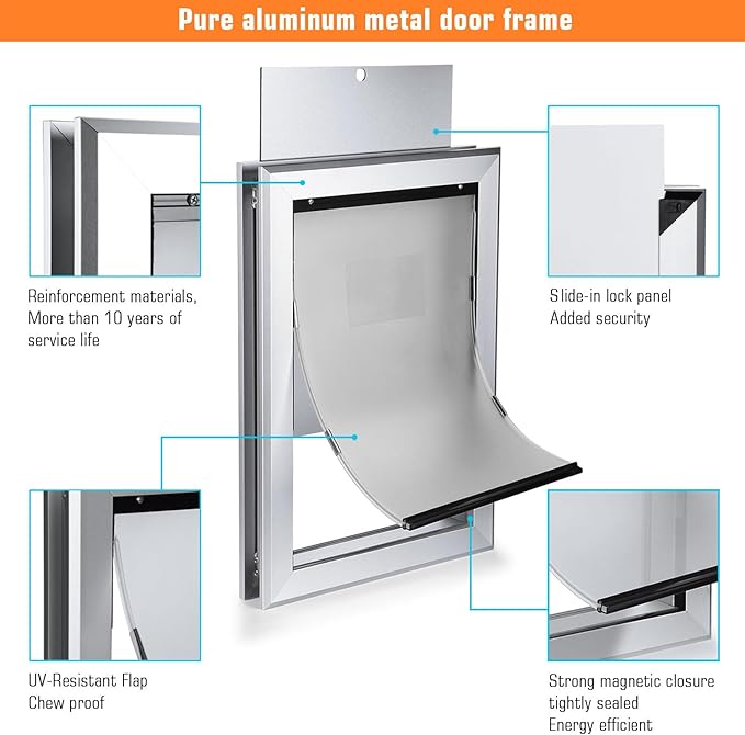 Ownpets Aluminum Large Dog Door, Pet Door - Image 3