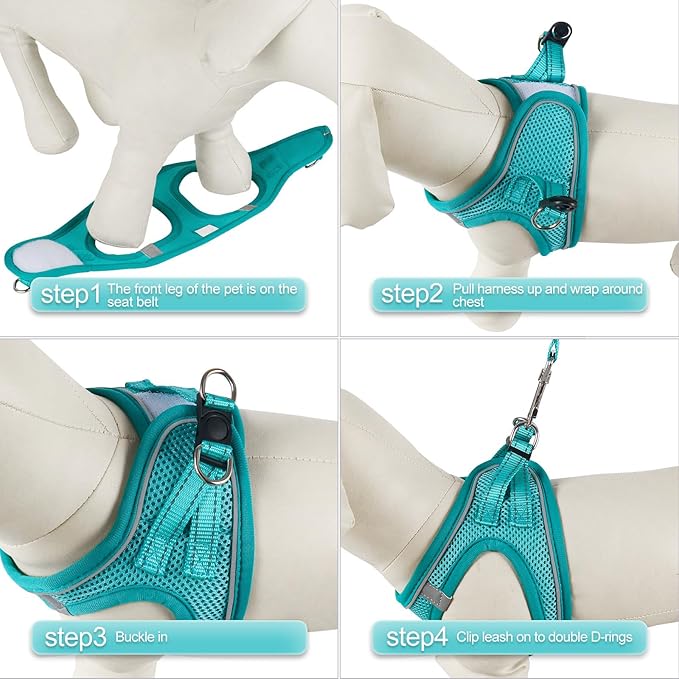 YIMEIS Dog Harness and Leash Set, No Pull Soft Mesh Pet Harness, Reflective - Image 3