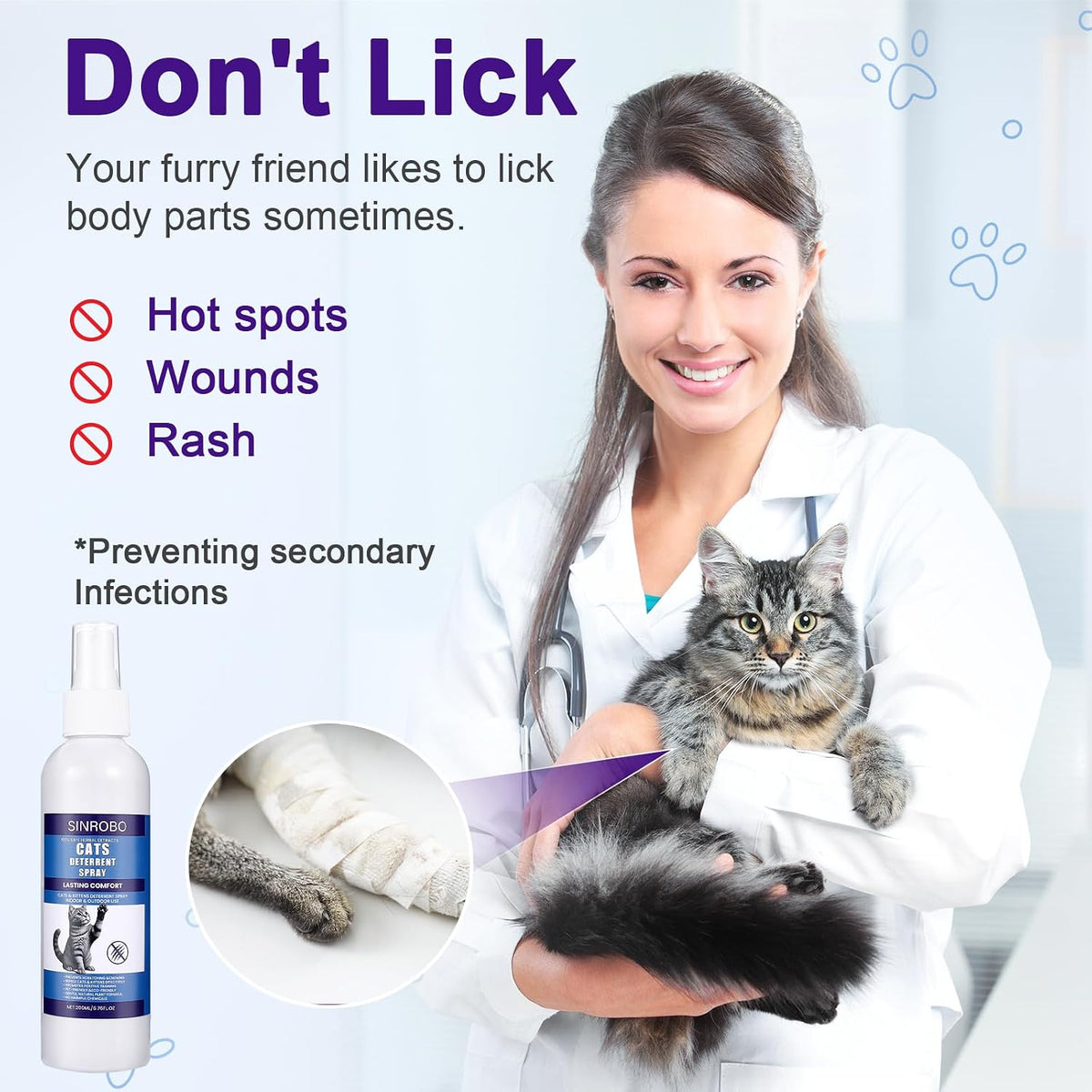 Cat Deterrent Spray, Plant-Based Cat Repellent Spray to Protect Furniture, Anti-Scratch & Chewing Control for Sofas, Carpets & Plants, Indoor & Outdoor Cat Training Aid (1 Pcs)