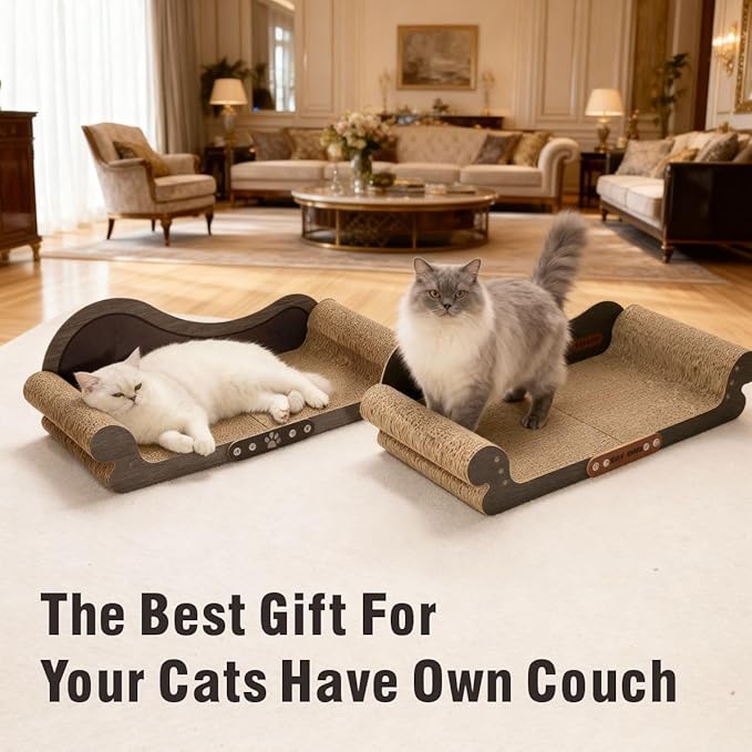 Sofa Shaped Cat Scratching Board, 26.6" Extra Large Scratcher Bed - Image 7