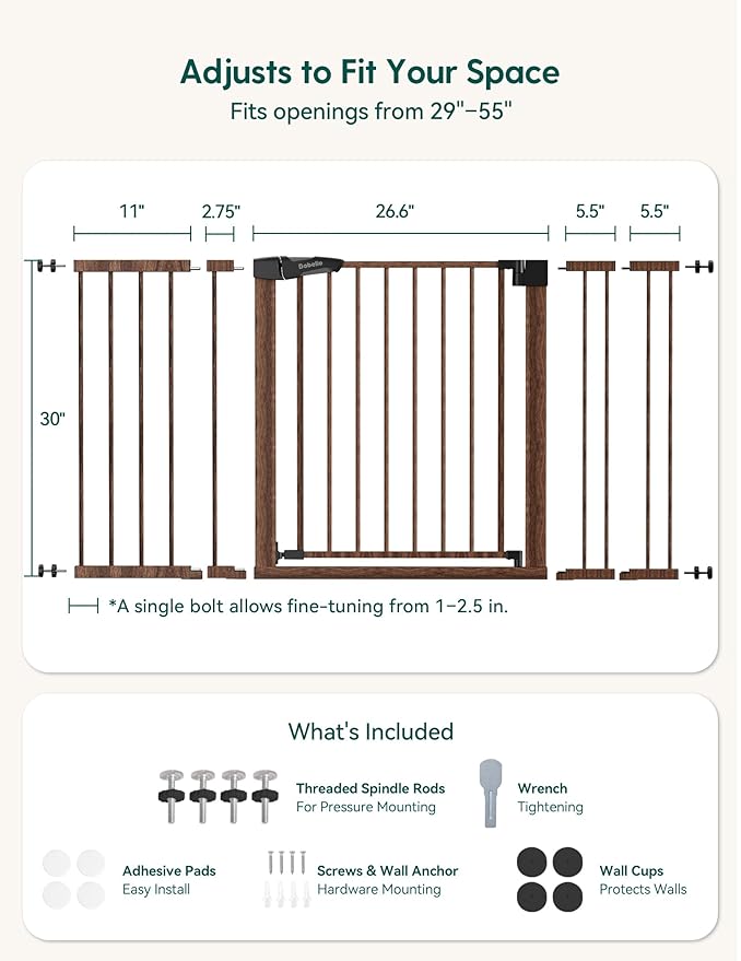 Babelio Metal Auto Close Baby Gate PressGuard P7, Extra Wide Pet Gate - Image 8