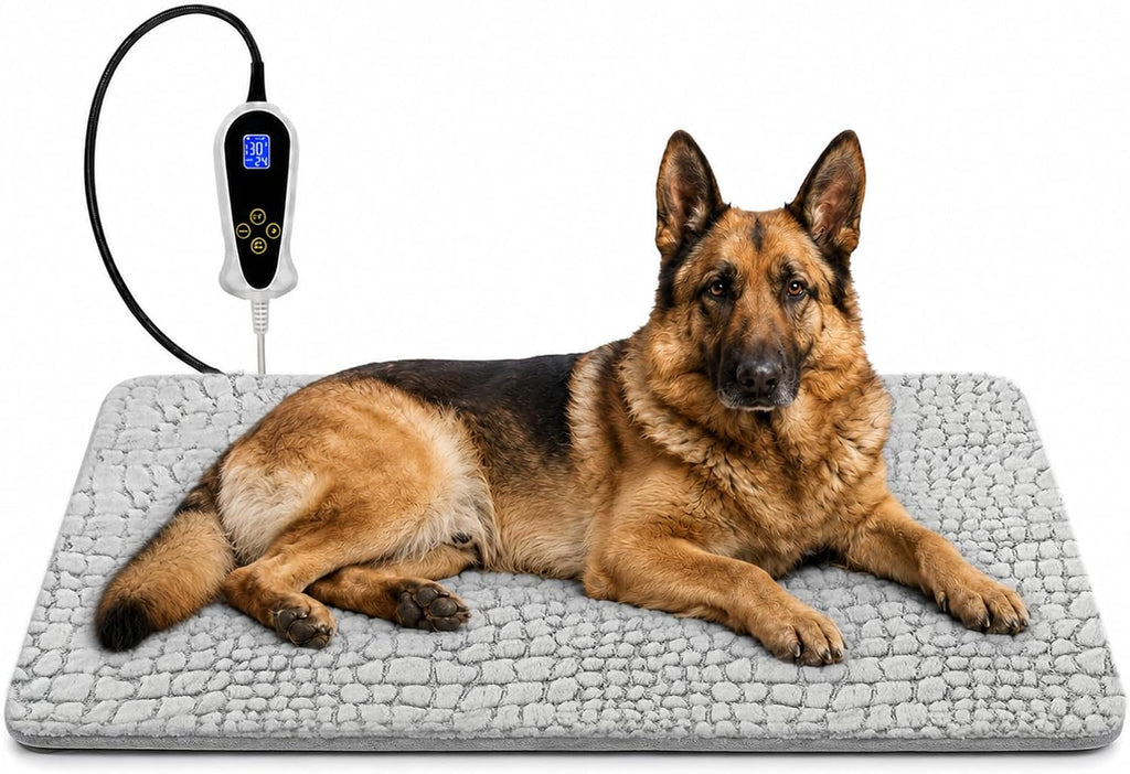 Large Dog Heating Pad with Smart Time&Temperature Controller (31x20in)
