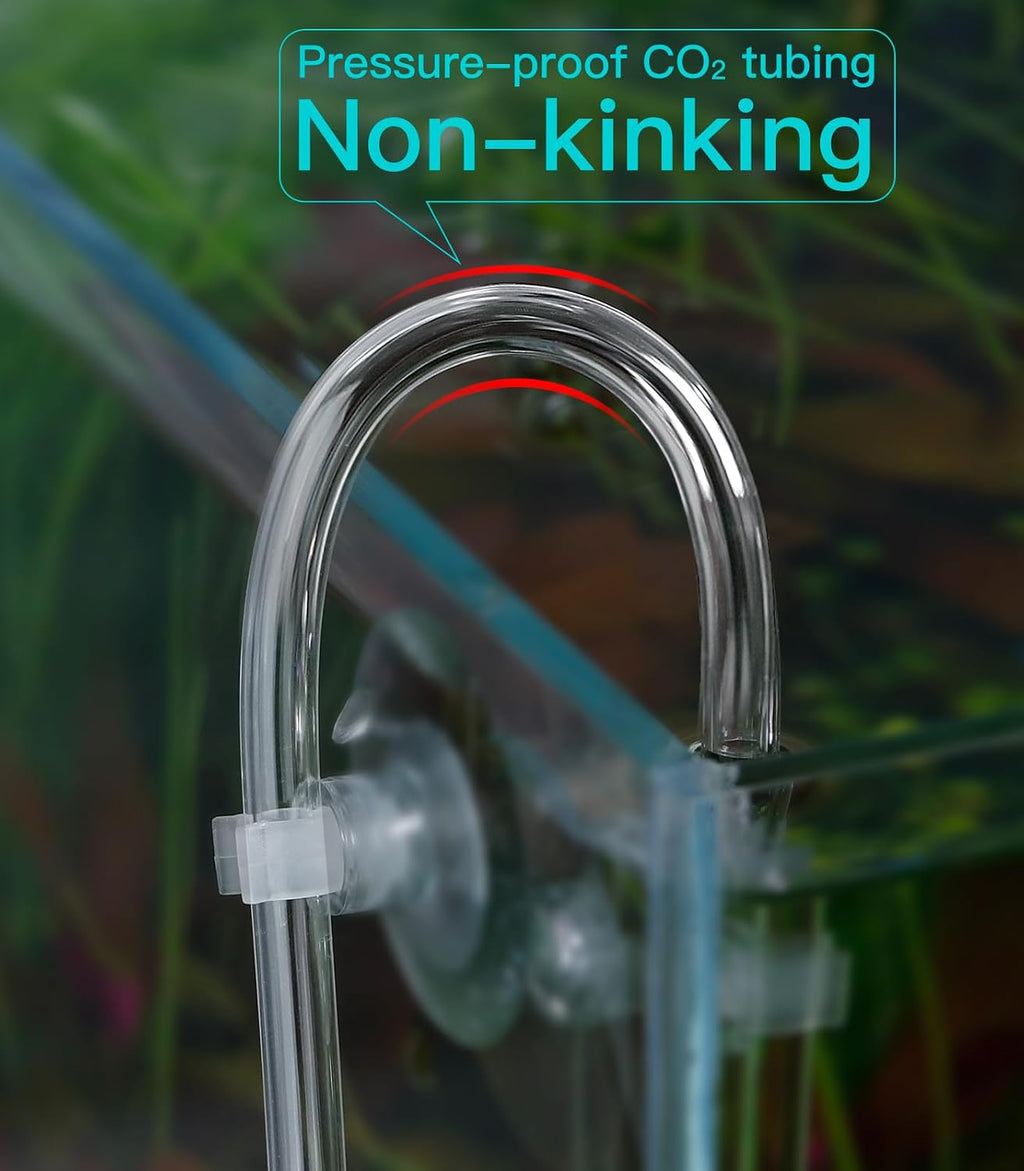 Aquarium CO2 Proof Tubing Flexible Kink-Resistant PU Tube 3/16" (16.4ft), Clear