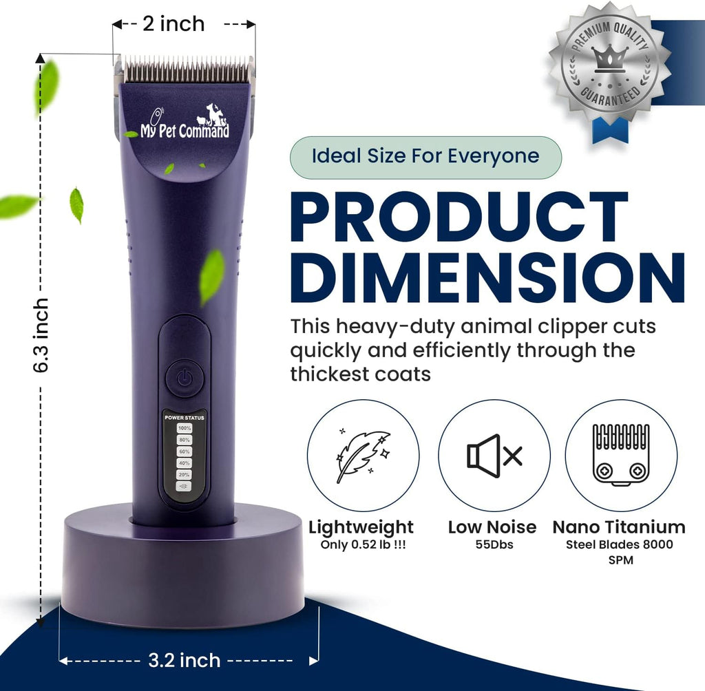 My Pet Command Professional Light Weight Cordless Dog Grooming Clipper