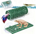 Abizoo Betta Fish Tunnel Hideout and Hammock Bed Aquarium Decor Dark Green