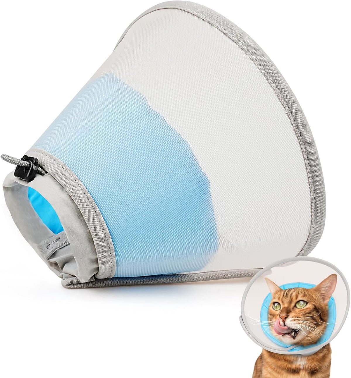 Cat Cone Collar Soft: Comfortable Waterproof Mesh Recovery Cone After Surgery to Stop Licking and Scratch, Alternative to Plastic Elizabeth Head/Neck Cone