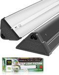 LUCKY HERP T5 Reptile Light Fixture Combo Kit 8W (New Upgrade), 10.0 UVB Light for Reptiles and Amphibians, UVA UVB Basking Light Desert Lamp for Lizard, Bearded Dragon, Tortoise 12inch