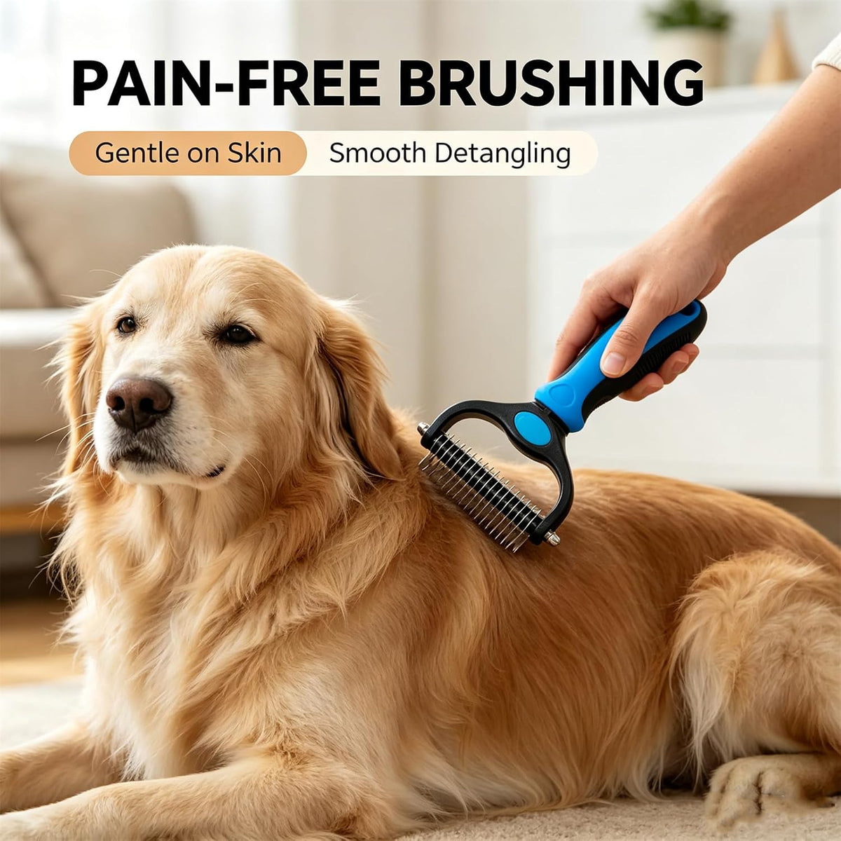 Pet Pro Grooming Tool for Dogs, Glide and Shed Rake for Dogs