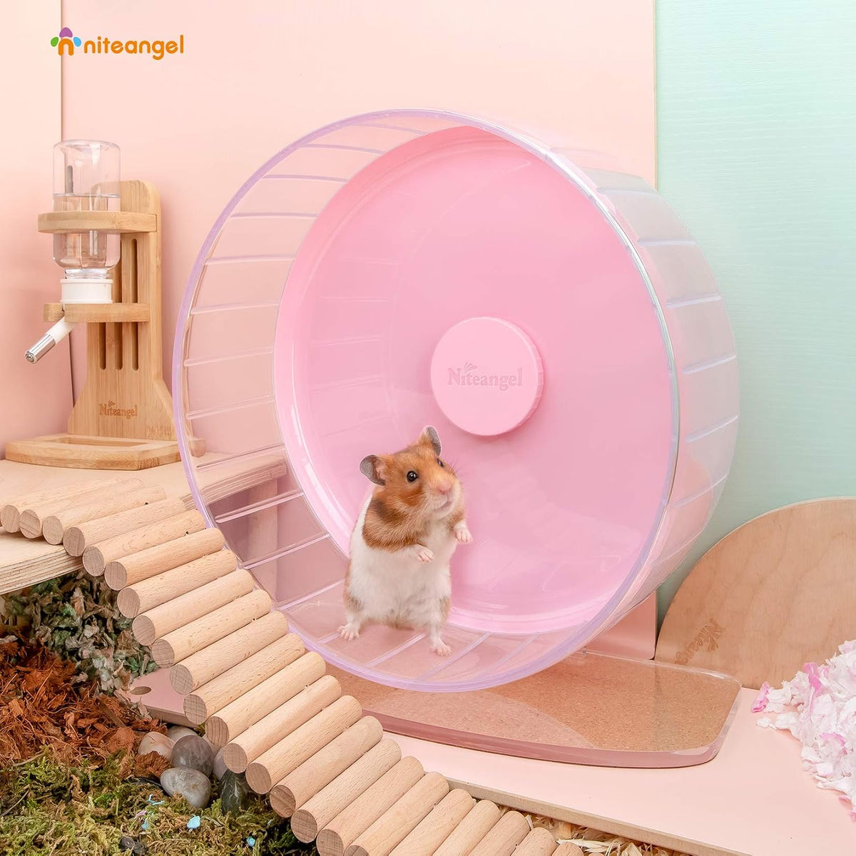 Niteangel Super-Silent Hamster Exercise Wheels: Quiet 11 inch Running Wheel