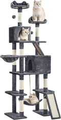 Yaheetech Cat Tree, 82.5in Large Tower w/Hammock, 2 Kitty-Ear Perches, 2 Cozy by Yaheetech