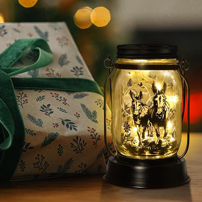 kyoryuger Donkey Gifts for Women/Men Donkey Solar Lanterns Mom Birthday Burro - Image 6