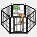 Dog Playpen for Indoor & Outdoor, 24 inch 6 Panels Metal Puppy Playpen for by Newsweetown