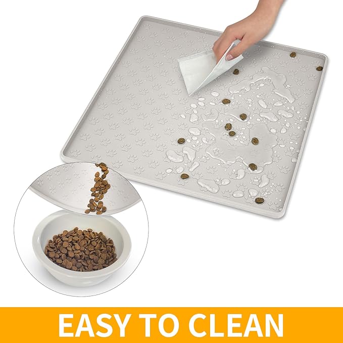Ptlom Dog Food Mat Anti-Slip Bowl Mats - Image 6
