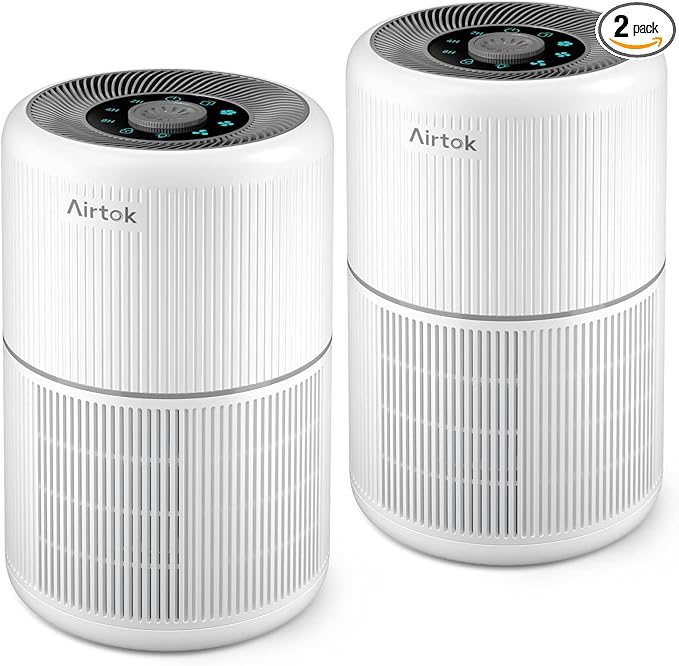 2 Pack Air Purifier for Home Bedroom by AIRTOK