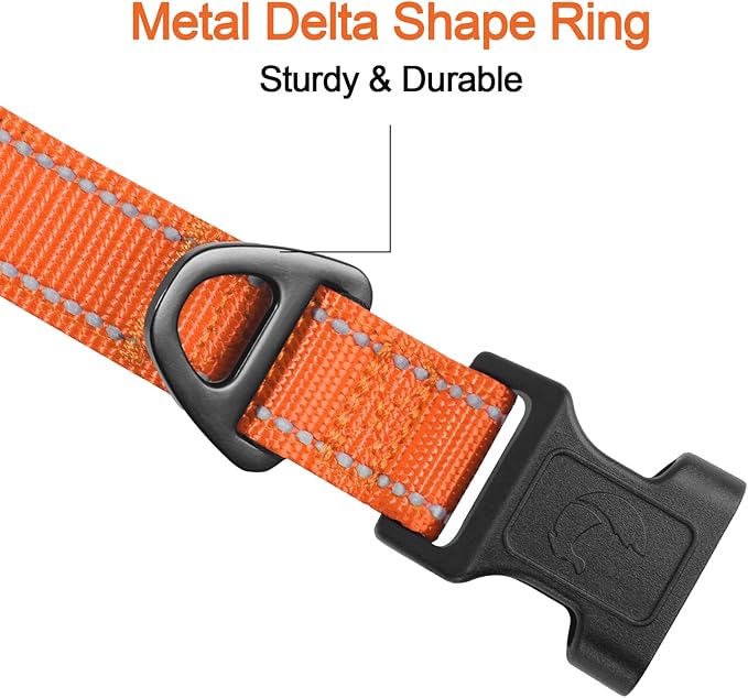 Joytale Reflective Dog Collar, Soft Neoprene Padded Breathable Nylon Pet Collar - Image 3