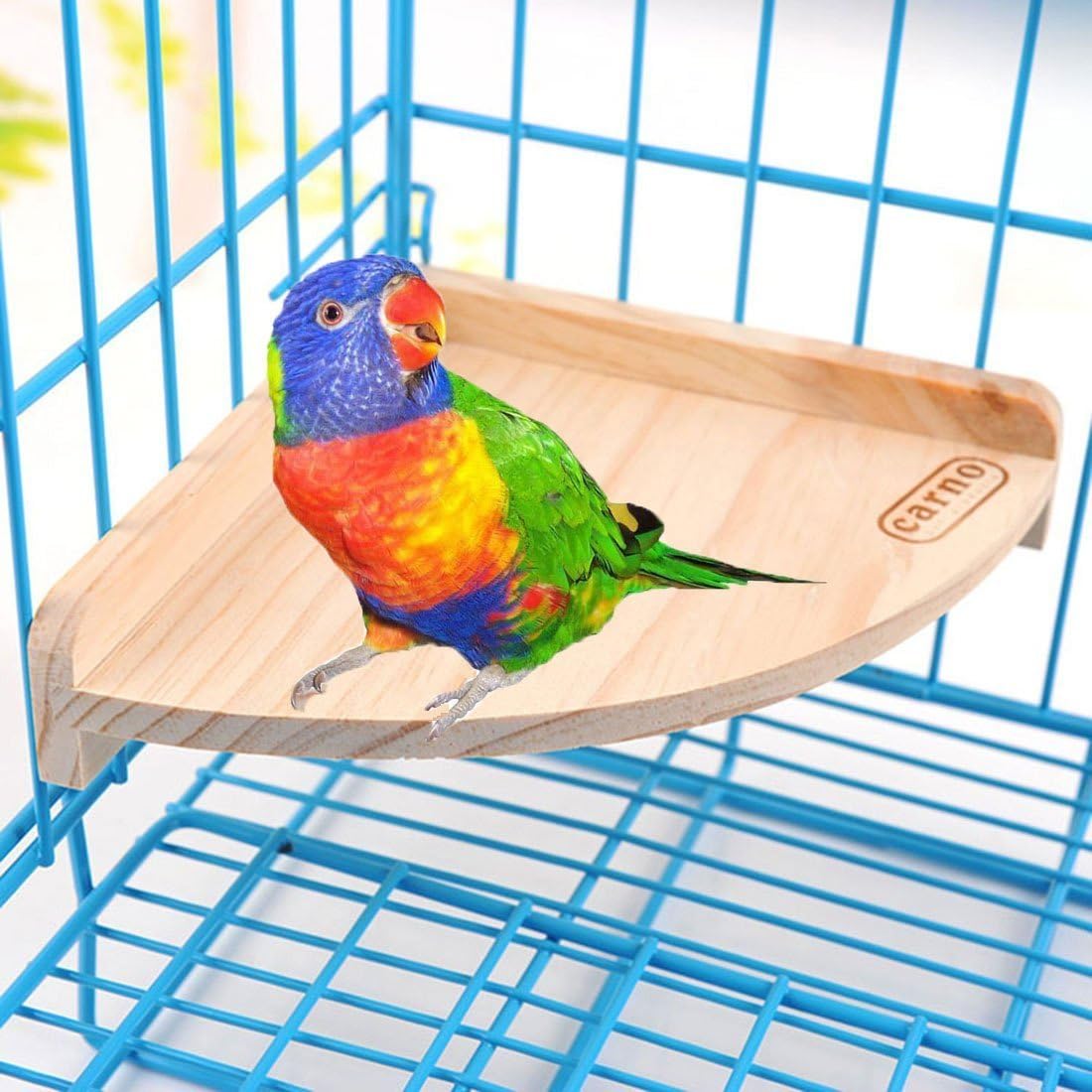 Hypeety Pet Platform Bird Wooden Playground Stand Perch Parakeet Conure Hamster Gerbil Rat Mouse Totoro Cage Accessories Small Animals Stands Exercise Toy