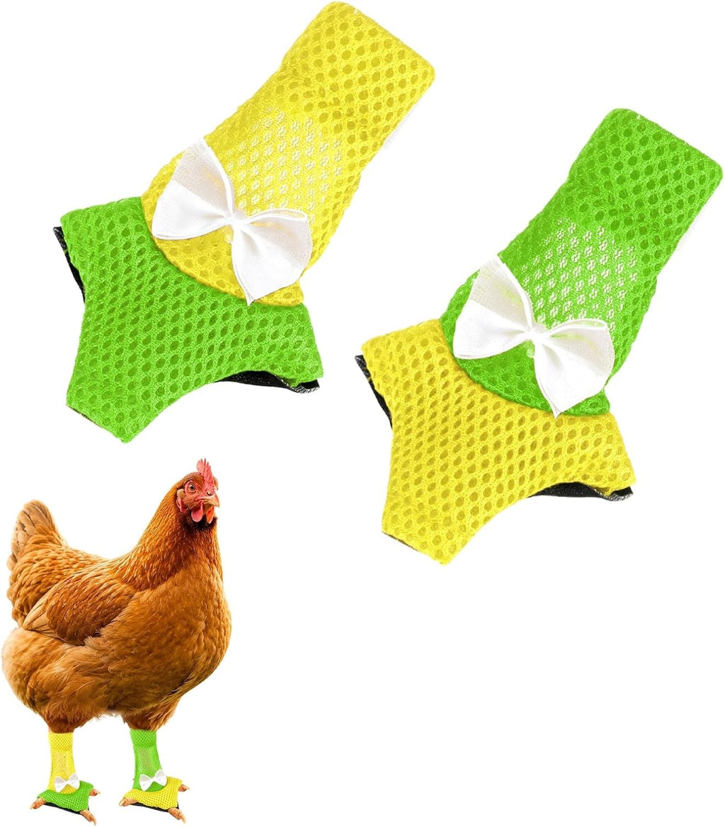 M METERXITY 1-Pack Chicken Shoes, Mesh Fabric Anti-Slip Chicken Feet Boots for Hens/Rooster Indoor Outdoor Use, Chicken Coop Sandals Shoes [Pink-red, Size L]