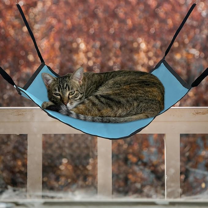 Cat Hammock for Cage Hanging ，Summer Breathable Coolness Oxford Cat Hammock - Image 3