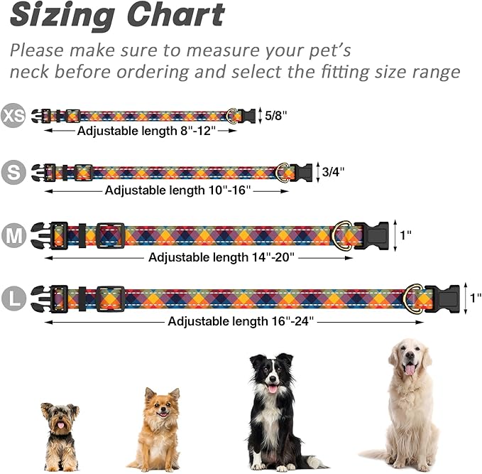 Reflective Dog Collar for Extra Small Dogs, Cute Boho Adjustable Heavy-Duty - Image 7