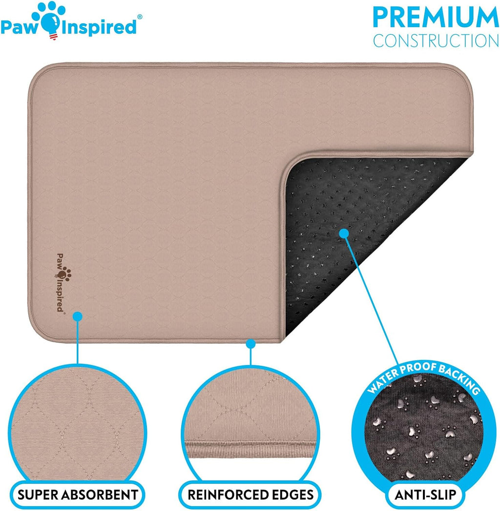 Paw Inspired Washable Crate Liners for Dogs, 47x29 Inch, 2 Pack